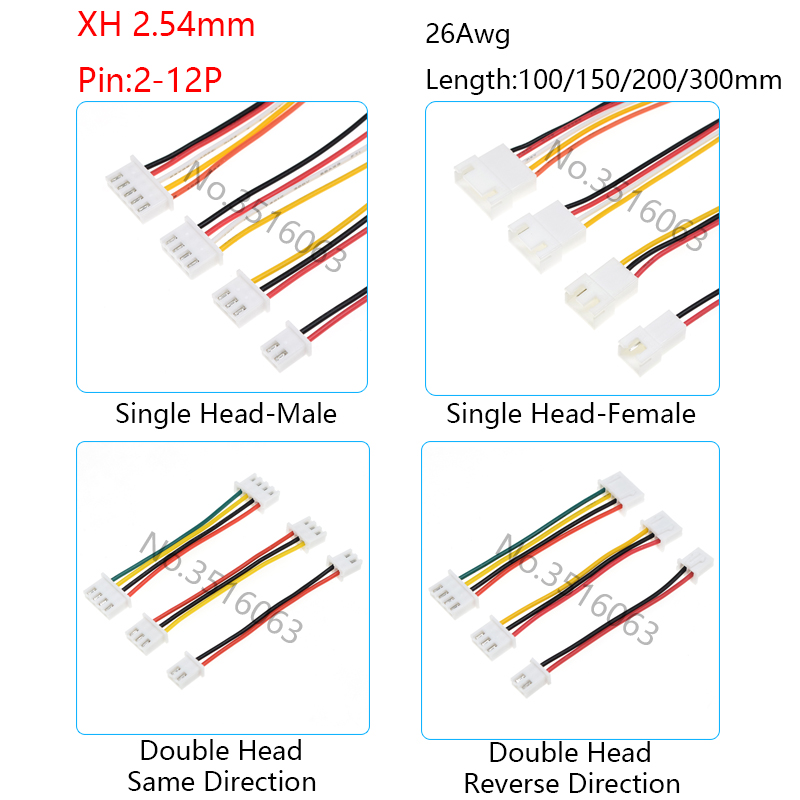 Jumper Wire Kit - Connecteur mâle/femelle XH-2.54mm avec fil 100/200/300mm