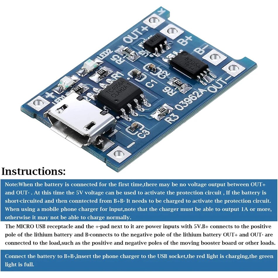 Carte de charge de batterie au - Tp4056 Module avis et prix