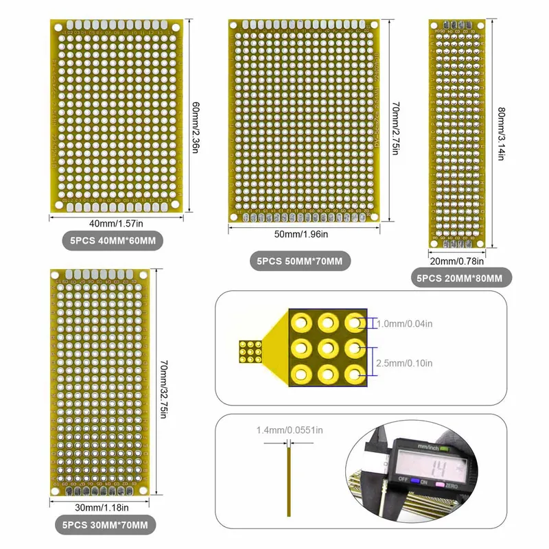 20 pièces/lot PCB Prototype co - Perfboard avis et prix